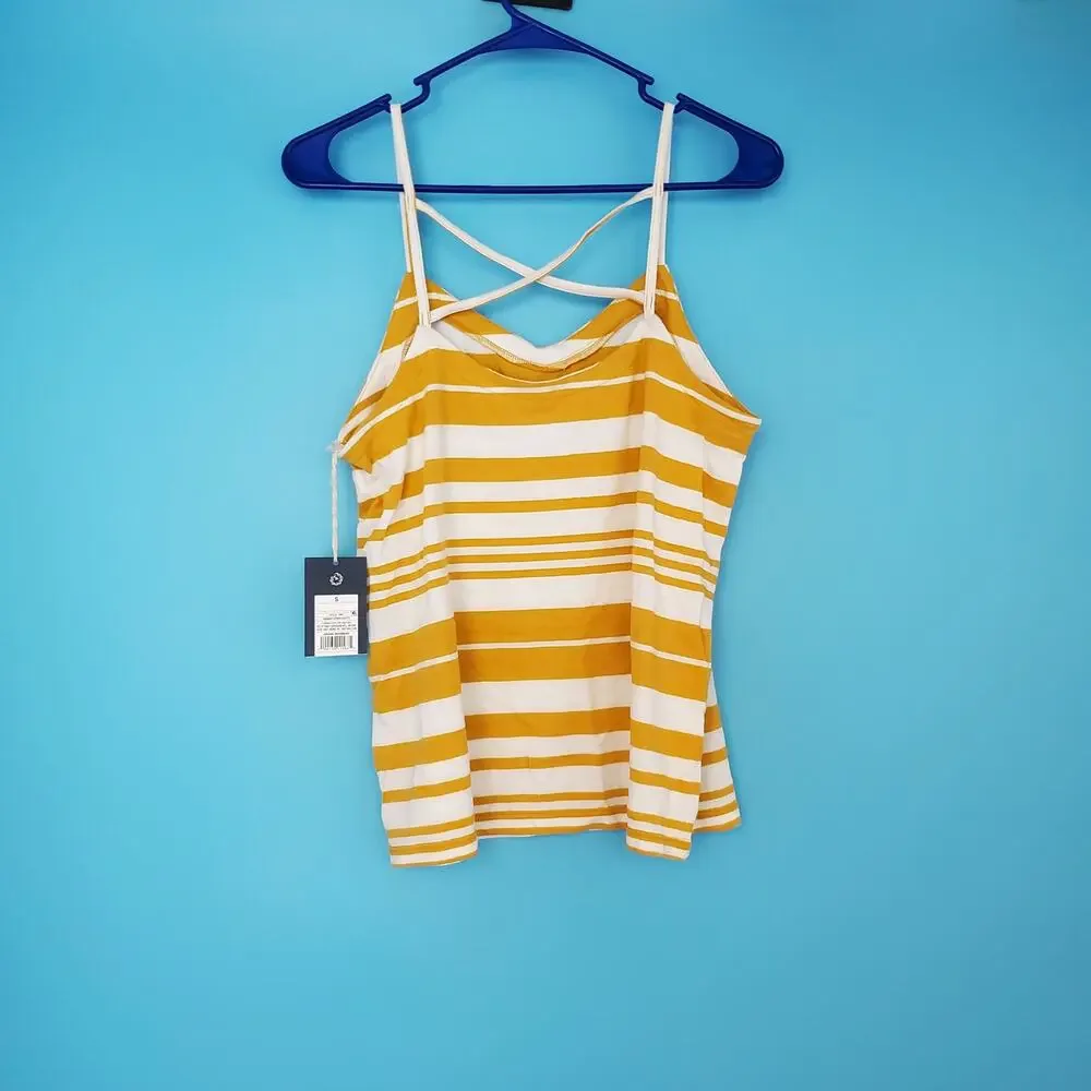 NEW Universal Thread Cami Size Small Striped Yellow & White Camisole